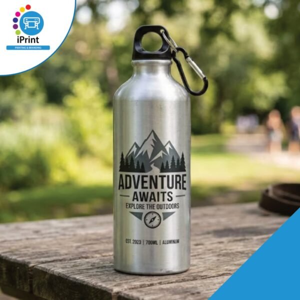 ALUMINIUM WATER BOTTLE WITH CARRY HANDLE