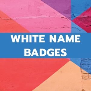 WHITE NAME BADGES