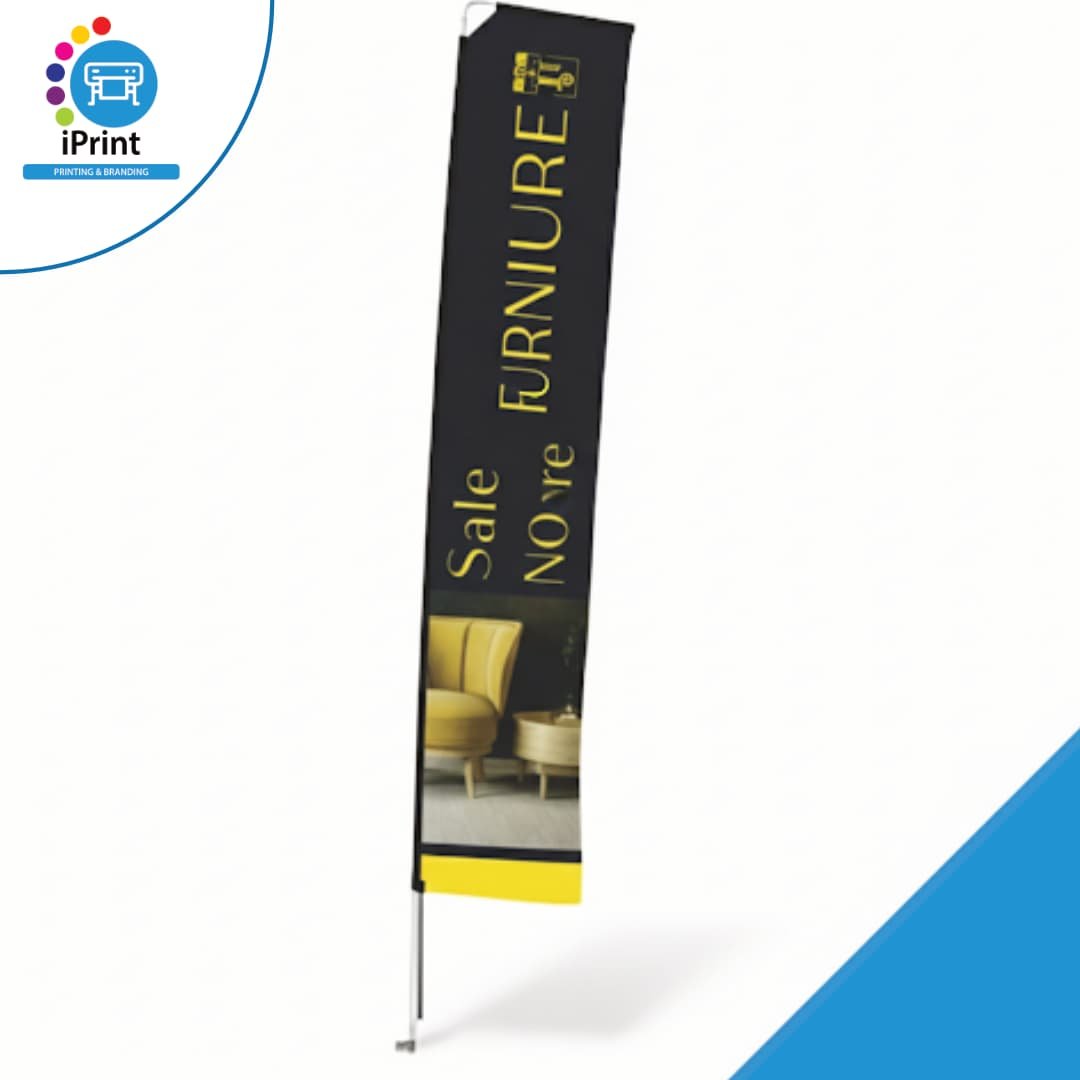 TELESCOPIC BANNER WITH GROUNDSPIKE