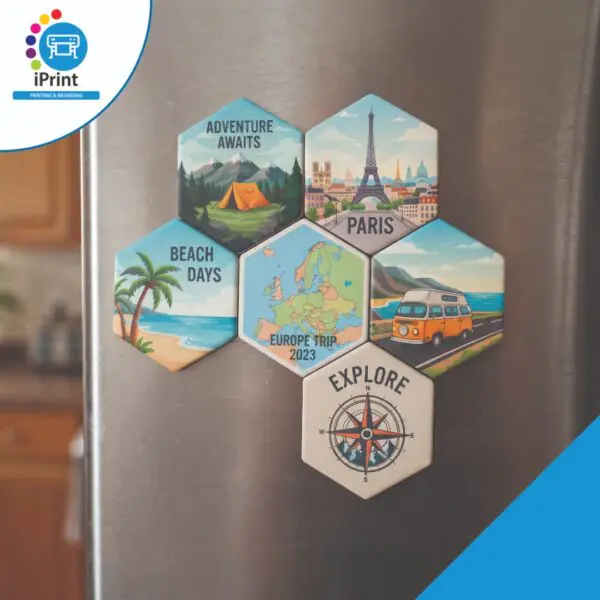 HEXAGON FRIDGE  MAGNETS (SET OF 6)