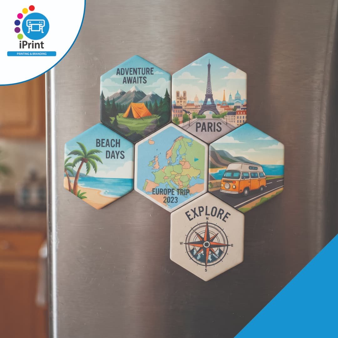 HEXAGON FRIDGE  MAGNETS (SET OF 6)