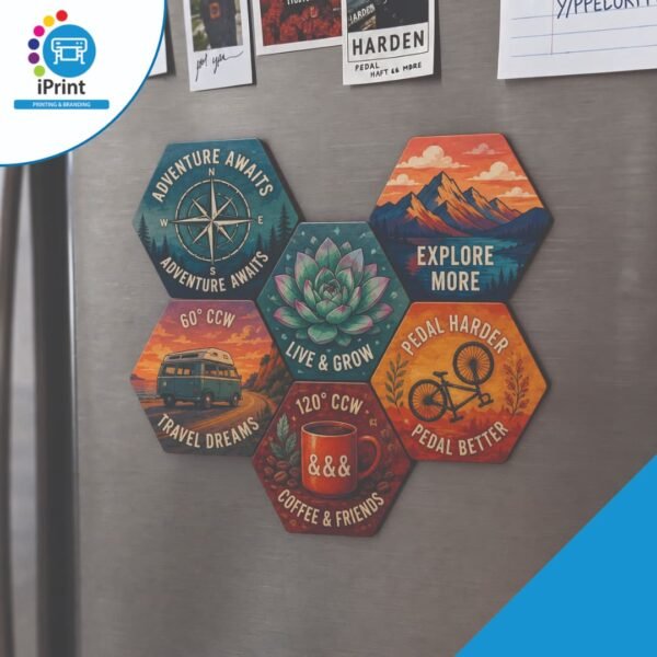 HEXAGON FRIDGE MAGNET (SET OF 6)