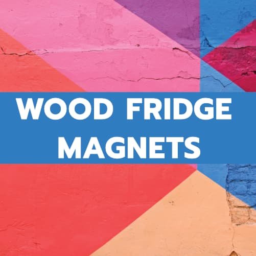 WOOD FRIDGE MAGNETS
