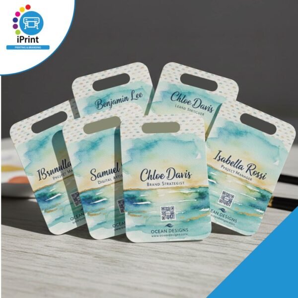 NAME TAGS WITH PILL SHAPE HOLE