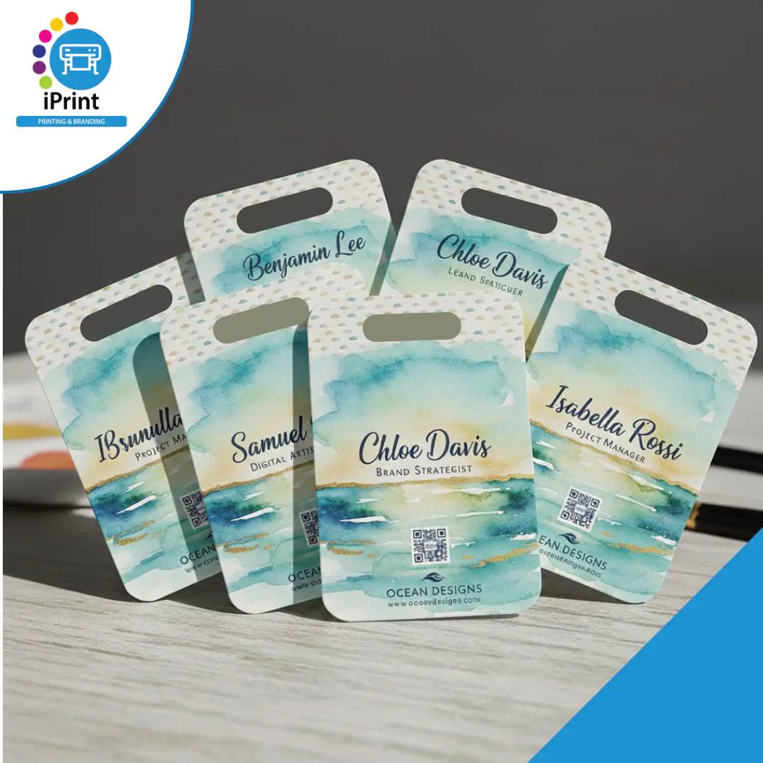 NAME TAGS WITH PILL SHAPE HOLE